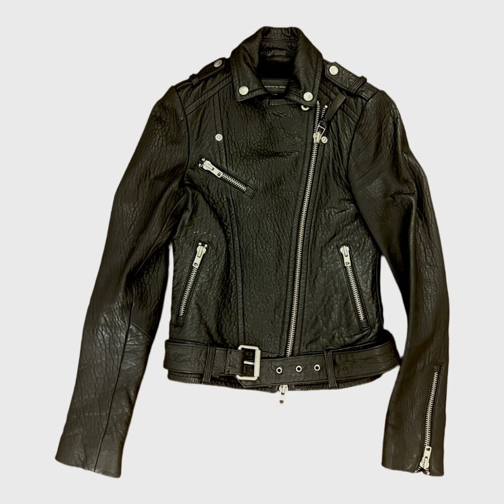 MACKAGE FOR ARITZIA Exclusive Rumer Pebbled Lambskin Leather Moto Jacket  - XXXS - Picture 5 of 12